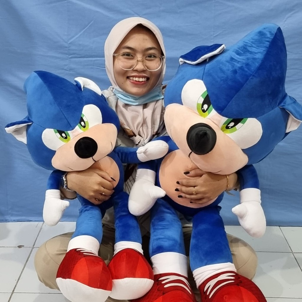 Boneka Sonic The Hedgehog Giant (Tinggi 1 Meter)