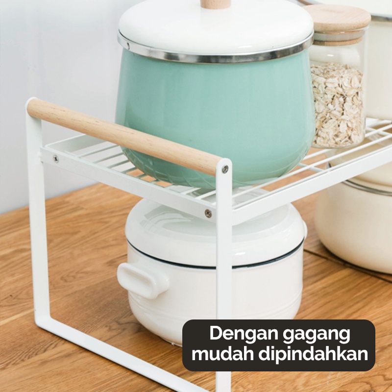 Rak Dapur Susun Rak Kabinet Dapur Rak Lemari Dapur Rak Bawah Wastafel Untuk Bumbu Panci