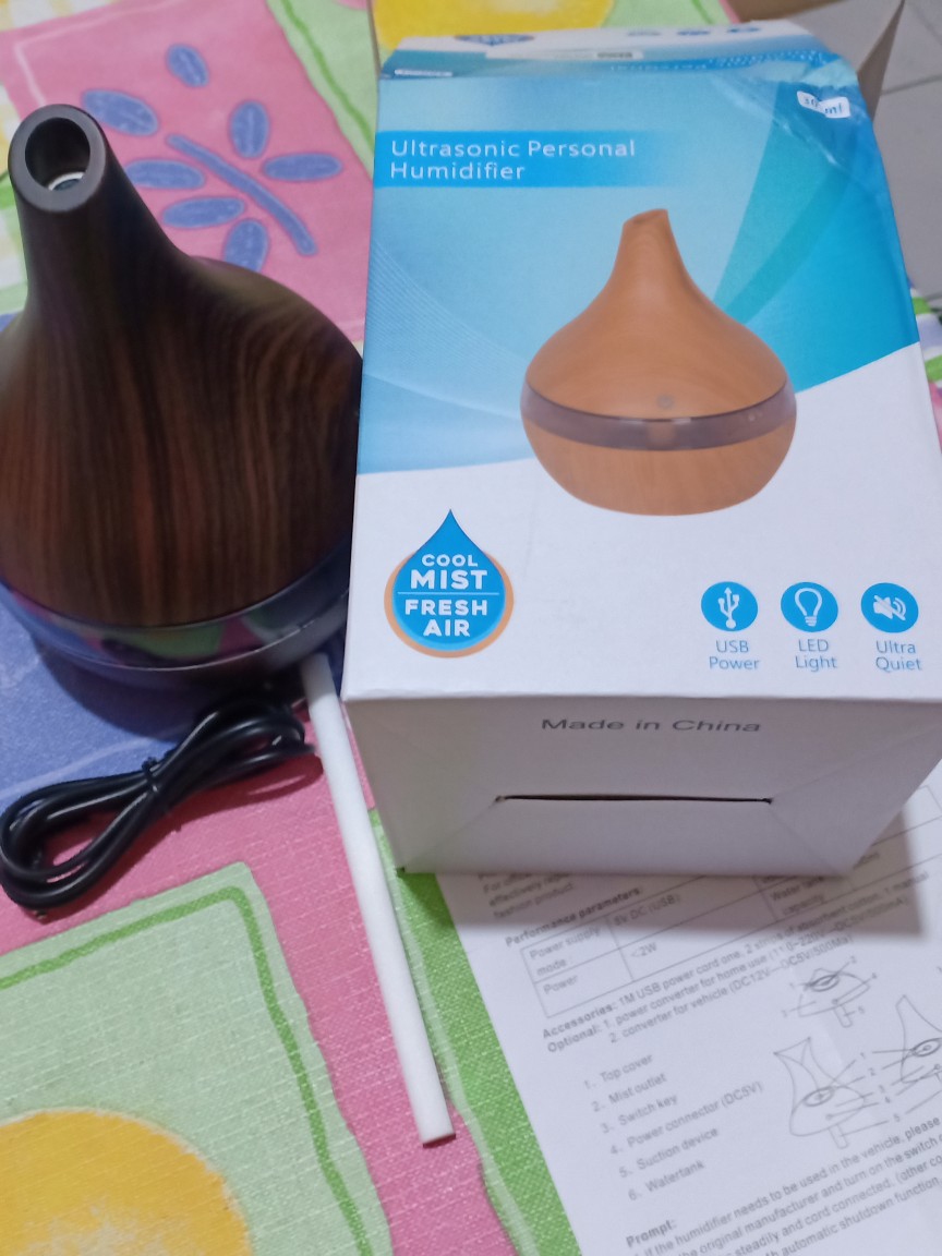 [promo] Taffware Air Humidifier Diffuser Aromaterapi Wood Grain 300ml - Humidifier Ultrasonic