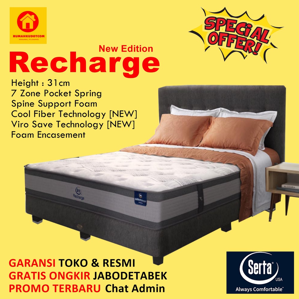 KASUR SERTA - SPRINGBED SERTA RECHARGE - SERTA SPRINGBED