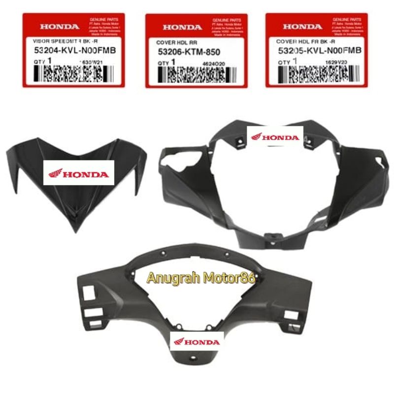 53204-KVL-N00FMB 53205-KVL-N00FMB 53206-KTM-850  Visor Batok Lampu Depan Belakang Supra X 125 Batman