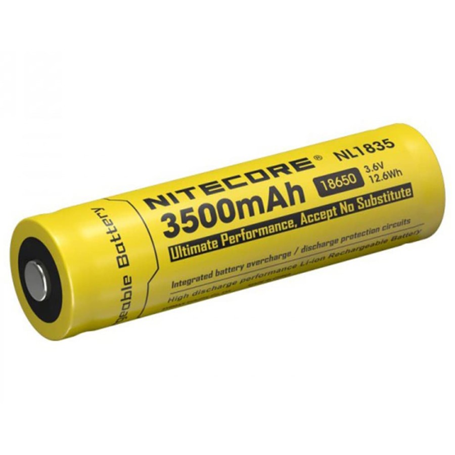 NITECORE 18650 Baterai Li-ion 3500mAh 3.6V - NL1835 - Black/Yellow