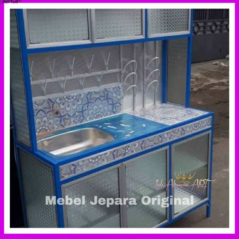 Kitchen set Lemari Dapur & Wastafel - Rak Piring Gelas Bahan Alumunium
