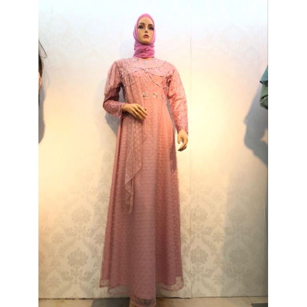 Permata Olshop / Gamis Amora DJM / Kebaya Gamis Modern / Gamis Brokat / Gamis Kondangan / Kebaya Pesta Mewah