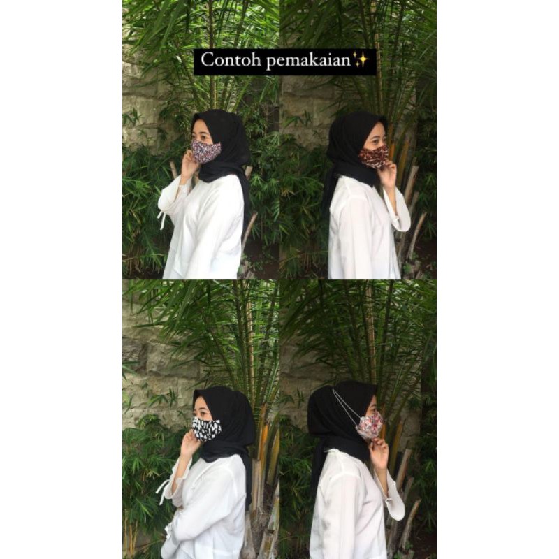 Masker Kain Motif Lucu | Masker kain hijab motif Kekinian