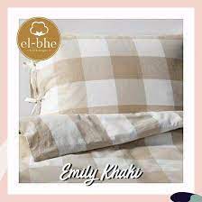 SPREI SET KOTAK EMILY BAHAN HALUS , TEBAL DAN TIDAK LUNTUR HARGA TERJANGKAU