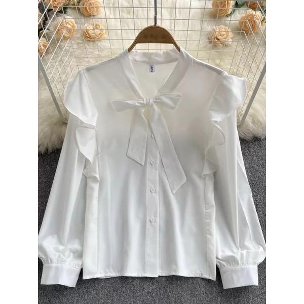 Fame Blouse Wanita Big Size Kemeja Jumbo Baju Over Size Ukuran S M L XL 2XL 3XL 4XL XXL XXXL 2L 3L 4L 5L 5XL Kemeja Kerja Korea Style