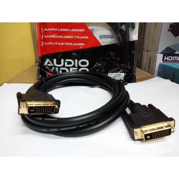 Kabel DVI To DVI 24+1 To DVI 24+1 panjang 1.5 Meter Jaring Dvi To Dvi Cable