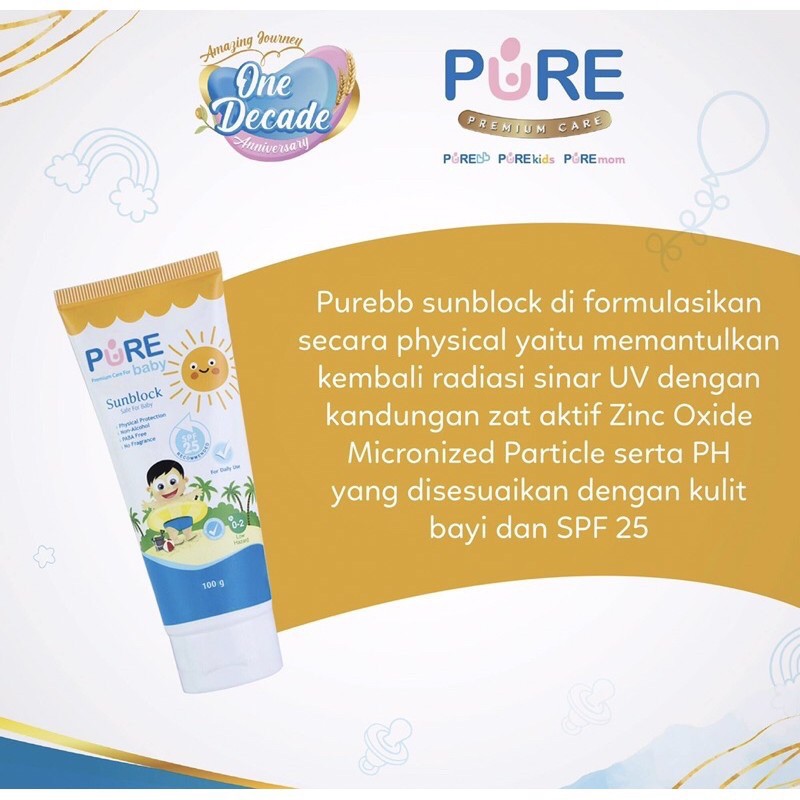 PURE BABY SUNBLOCK - SUN PROTECTION CARE SPF25