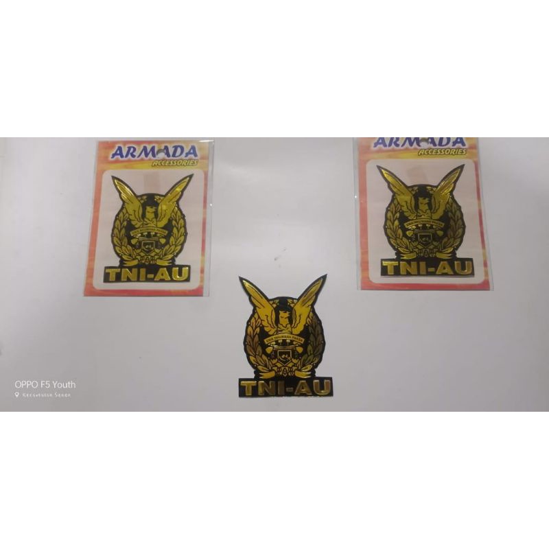 Stiker Kilap kaca TNI AU | Stiker motor TNI AU | Stiker Mobil TNI AU