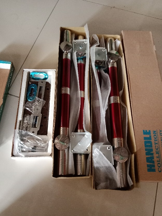 Handle Pintu Murah 45 Cm/ Gagang Pintu Dan 1 Set Body Kunci