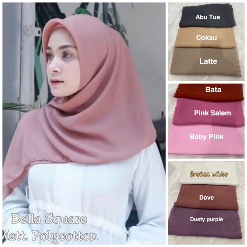 Jilbab Segi Empat Bela Square Segiempat Bella Square Jilbab segi empat Polos