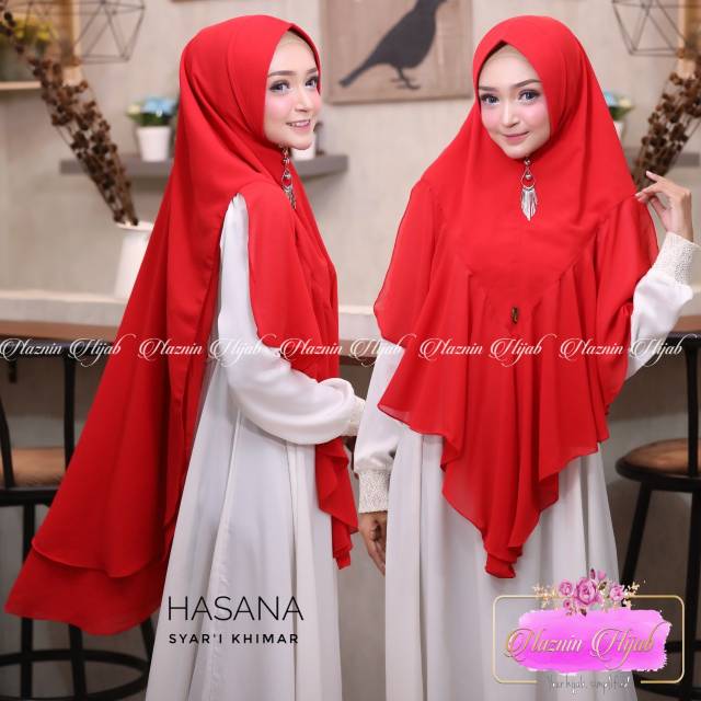Khimar Hasana Ori Naznin - Jilbab ceruti 2layer