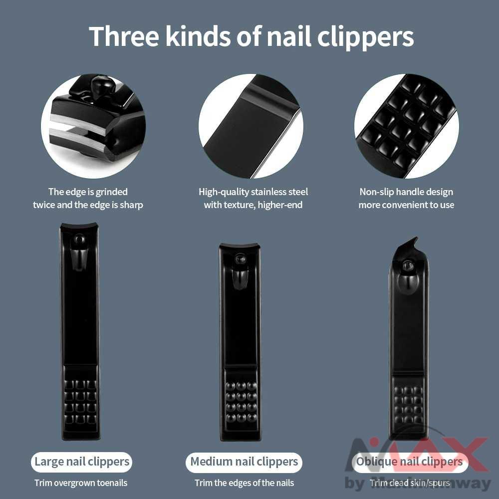 VCHOSE Set gunting kuku PROFESIONAL 555 Set Perlengkapan Manicure Pedicure super tajam Cutters