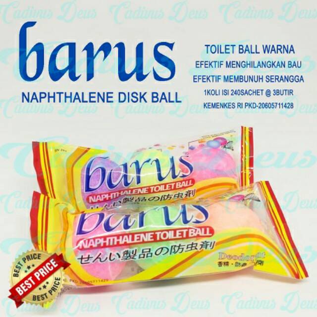 KAMPER BOLA - TOILET BALL - BARUS - WARNA - SACHET ISI 3 - UTK LEMARI DLL