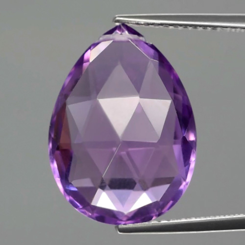 VVS Briolette Drilled Rose-Cut 9.95ct 17x13mm Natural Unheated Purple Amethyst Uruguay AT196