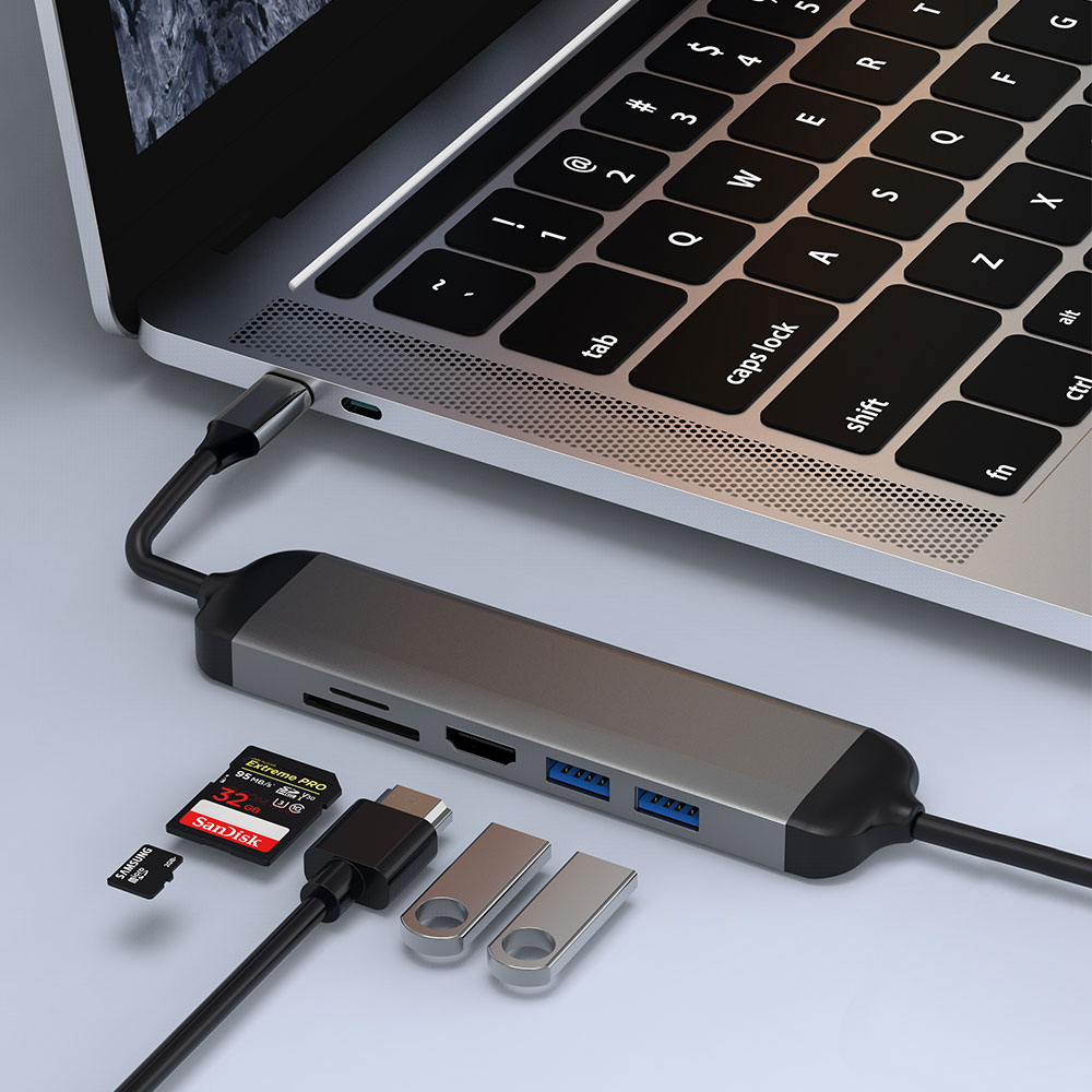 Wiwu-Alpha 521h Kabel Adapter Usb 3.0 Tipe-C Fast Charging Panjang 1.5m Untuk Macbook Hdmi