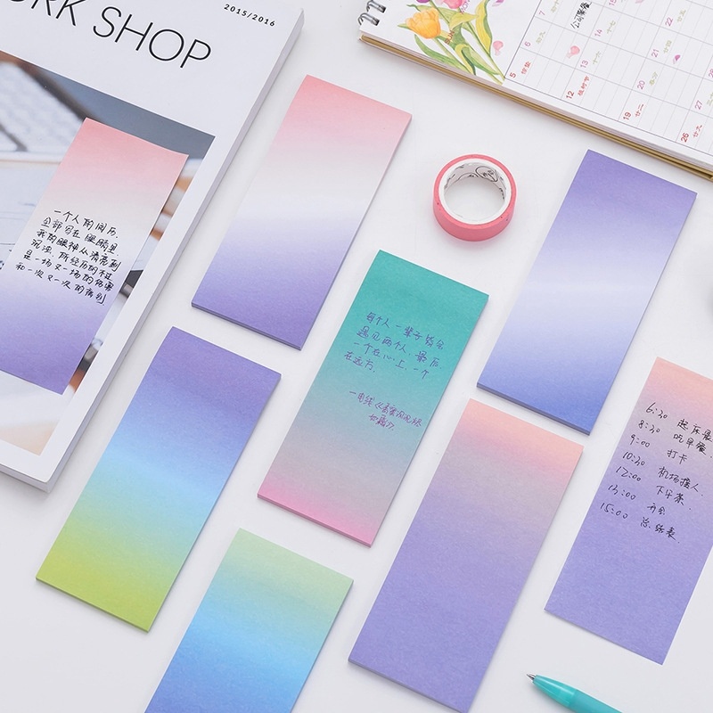 Creative Long Section Gradient N Times Sticky Notes Can Tear A Message Notes Sticky Notes