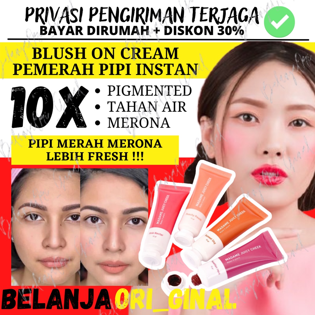 BLUSH ON CREAM MADAME GIE JUICY CHEECK BLUSH ON CREAM 10GR ORIGINAL