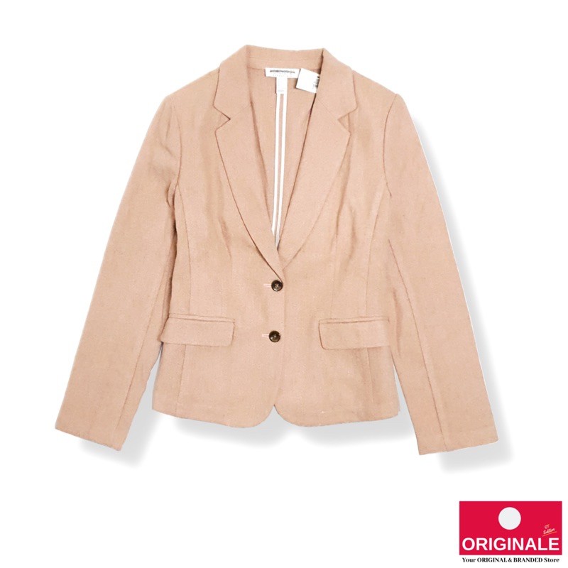 F21 Two Button Fleece Blazer - Nude