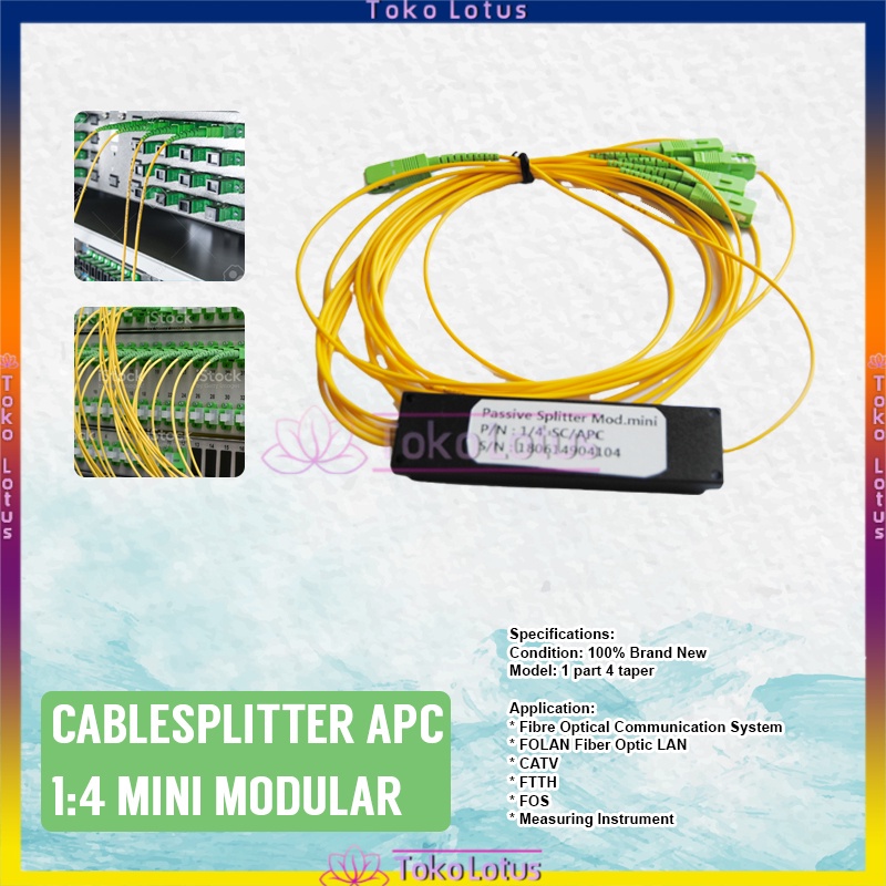 Passive splitter / pasif spliter 1:4 fiber optic SC APC [Bisa Bayar Ditempat]