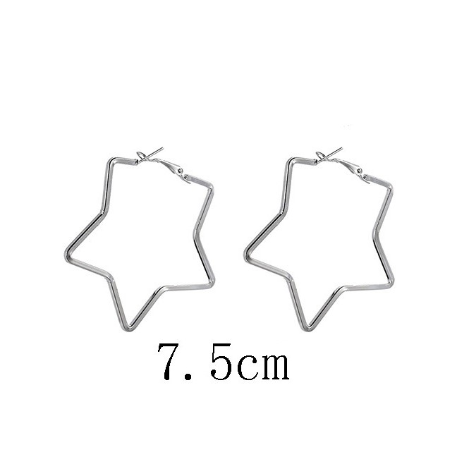 LRC Anting Tusuk Fashion  Star Shape Decorated E8726X