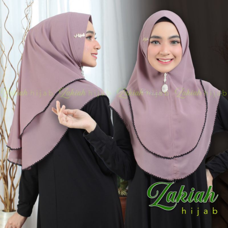 Khimar Ori Zakiah Alesha Oval Picot