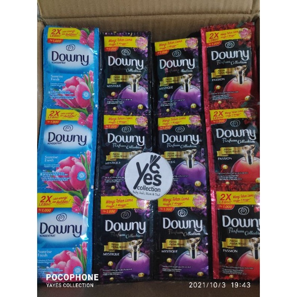 Downy Pelembut Pewangi Renceng 6 PCS 20 ml Passion Mystique Sunrise Fresh Wangi Tahan Lama Pakaian