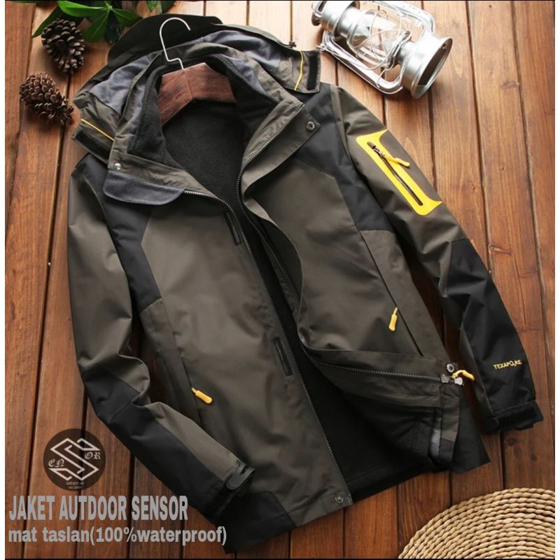 Jaket Outdoor Sensor Waterproof Hiking Gunung 100%