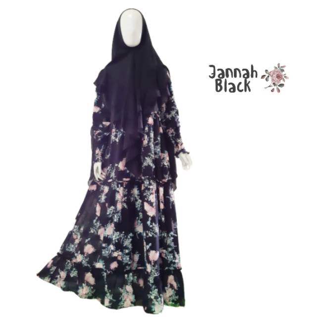 GAMIS SYARI JANNAH BLACK