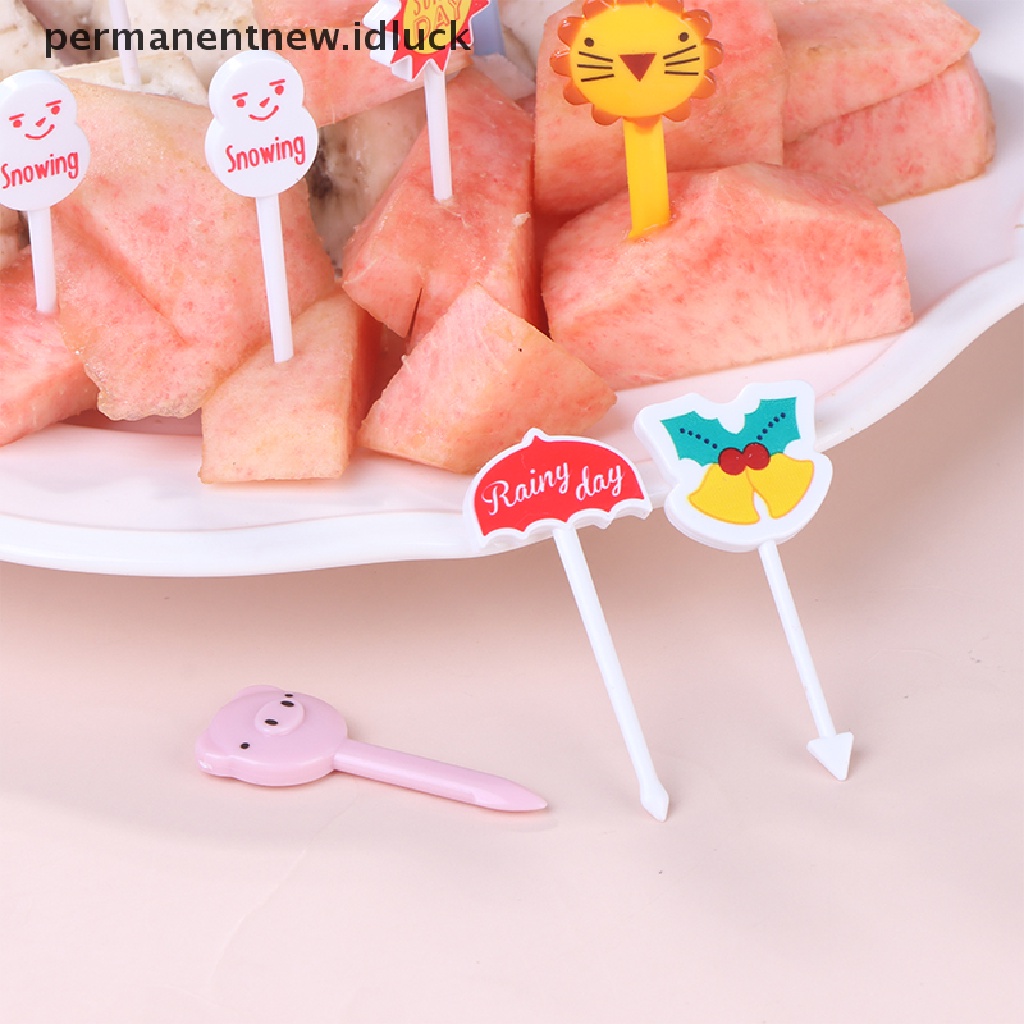 Tusuk Gigi Buah / Kue Bentuk Kartun Hewan Bahan Plastik Food Grade Untuk Anak