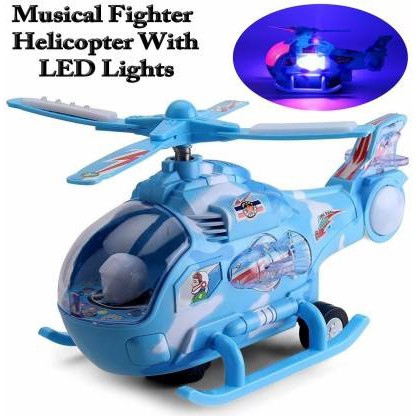 Mainan Anak Helikopter Mini Bump and Go Lampu-1