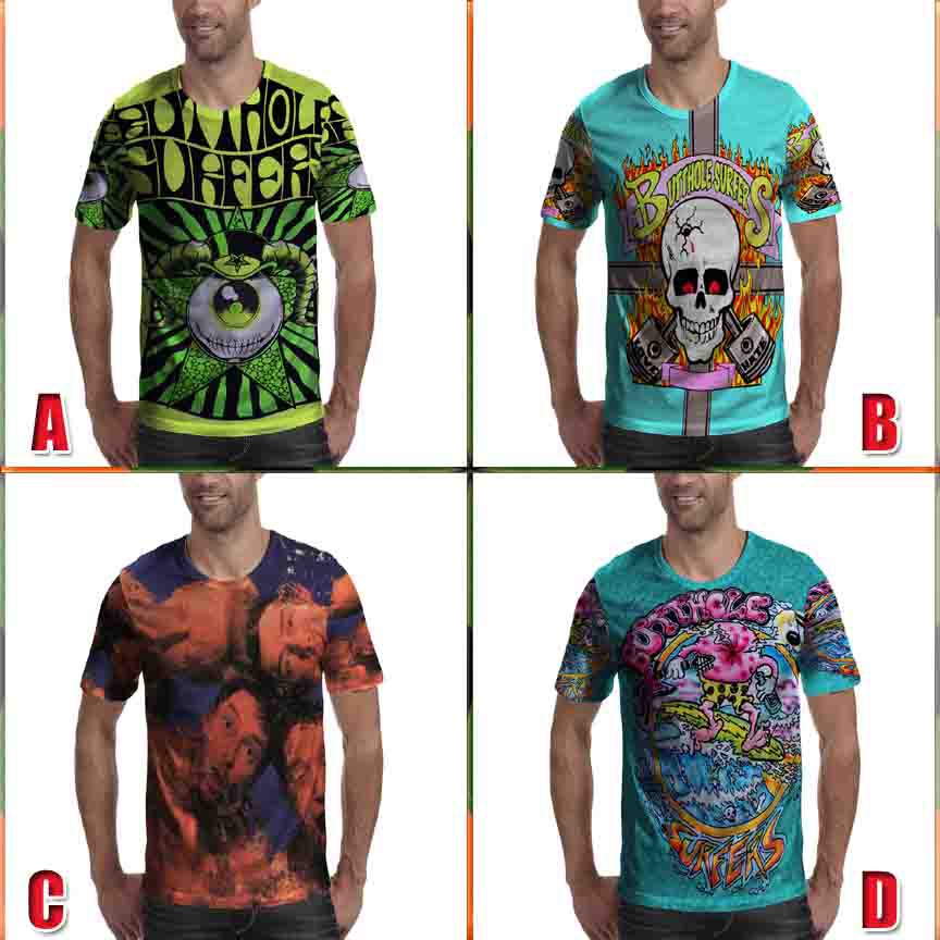 Kaos Butthole Surfers Tshirt Fullprint Bahan Polyester Jersey