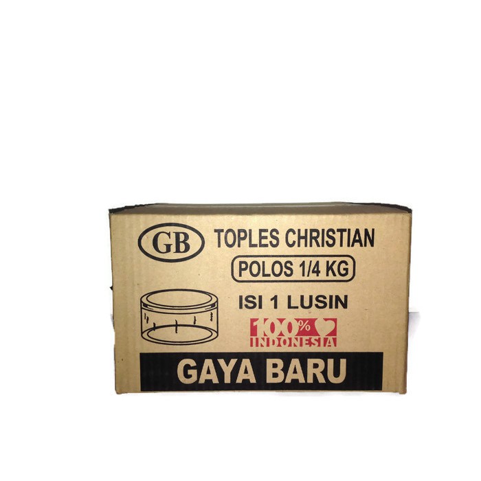 KHUSUS GOJEK GB GAYABARU Gaya Baru Toples Christian Kue Kering Nastar Plastik Mika 250 Gram