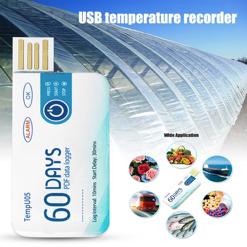 Temperature Data Logger Single Use Disposable USB Logger Suhu Sekali Pakai TempU05