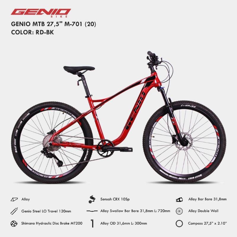 SEPEDA MTB GENIO M701 BAN 27.5