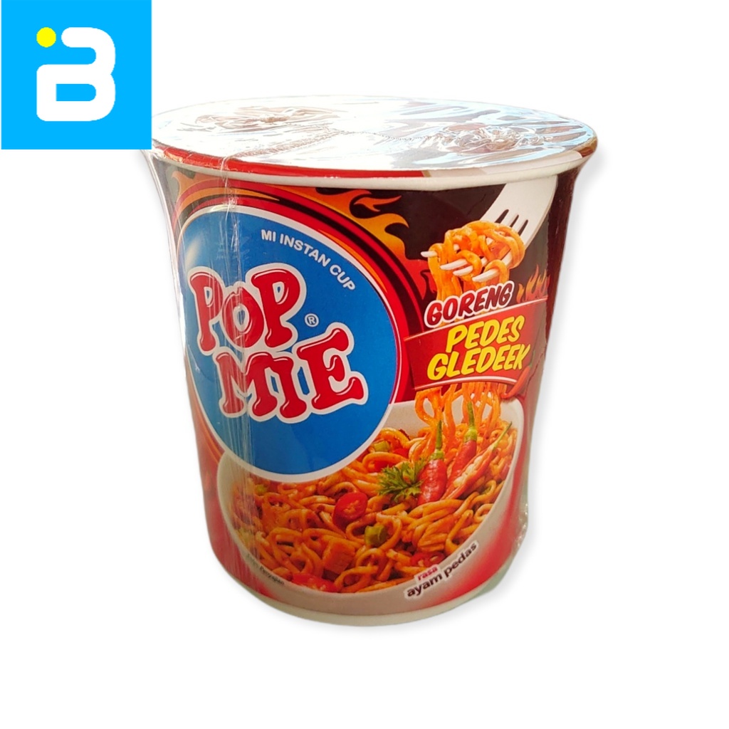 

Pop Mie Goreng Pedes Gledeek Rasa Ayam Pedas 75 G