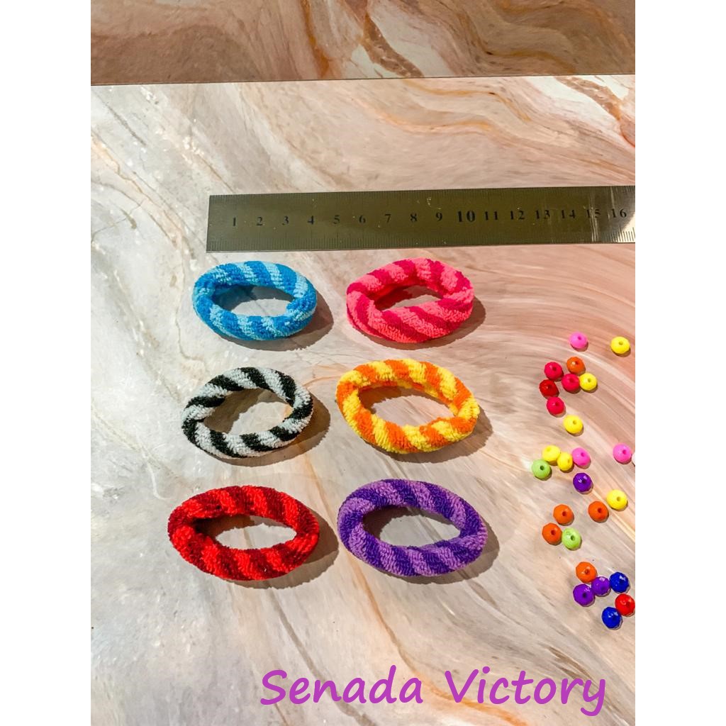 Senada Victory Karet Rambut Donat Isi 3 Pcs Kunciran Rambut Ikat Rambut Mini