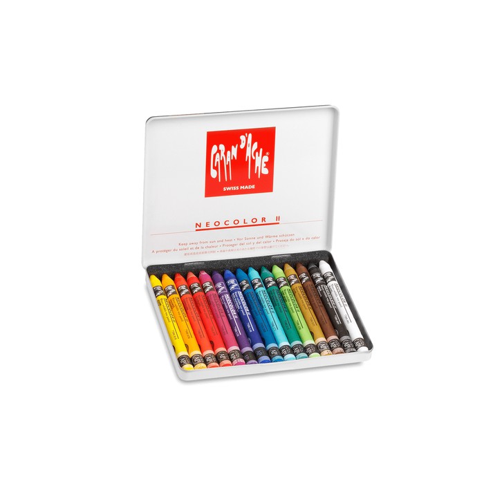 Carandache Water Soluble Wax Oil Pastel 15C Neocolor 2 | Wax Crayon