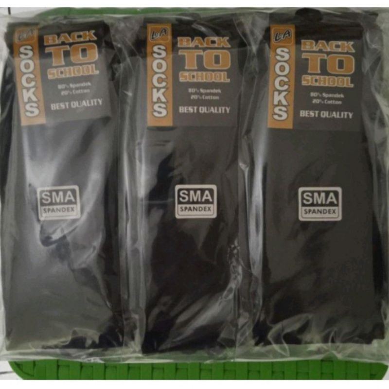 obral ( 1 lusin ) kaos kaki sekolah hitam polos panjang ( SD ) ( SMP ) SMA