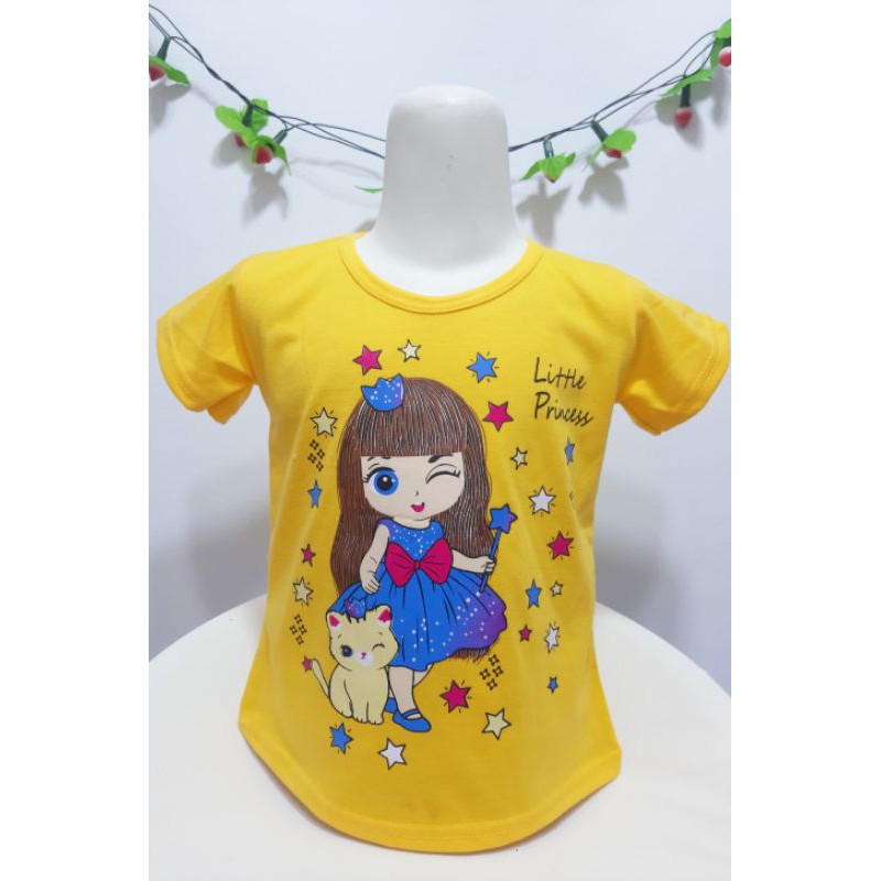 baju atasan anak perempuan LITTLE PRINCESS untuk umur 2-10 tahun