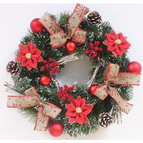 

Hiasan Krans Natal PREMIUM / Red Vintage Ribbon 40cm ---Termurah---