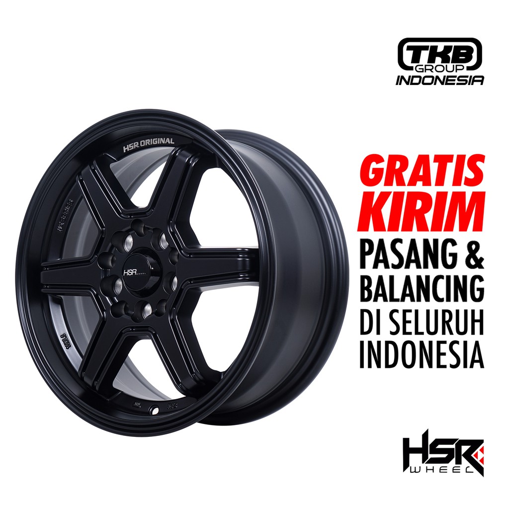 Velg Mobil Brio Civic HSR MINAS Ring 15 Semi Matt Black R15
