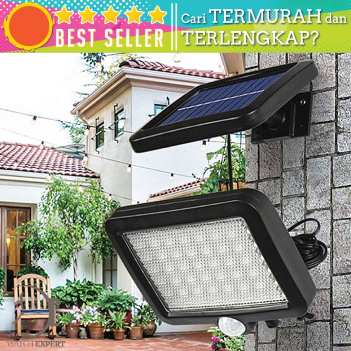 Bisa COD Lampu Taman Tenaga Solar Panel PIR Motion Sensor 56 LED 400 Lumens