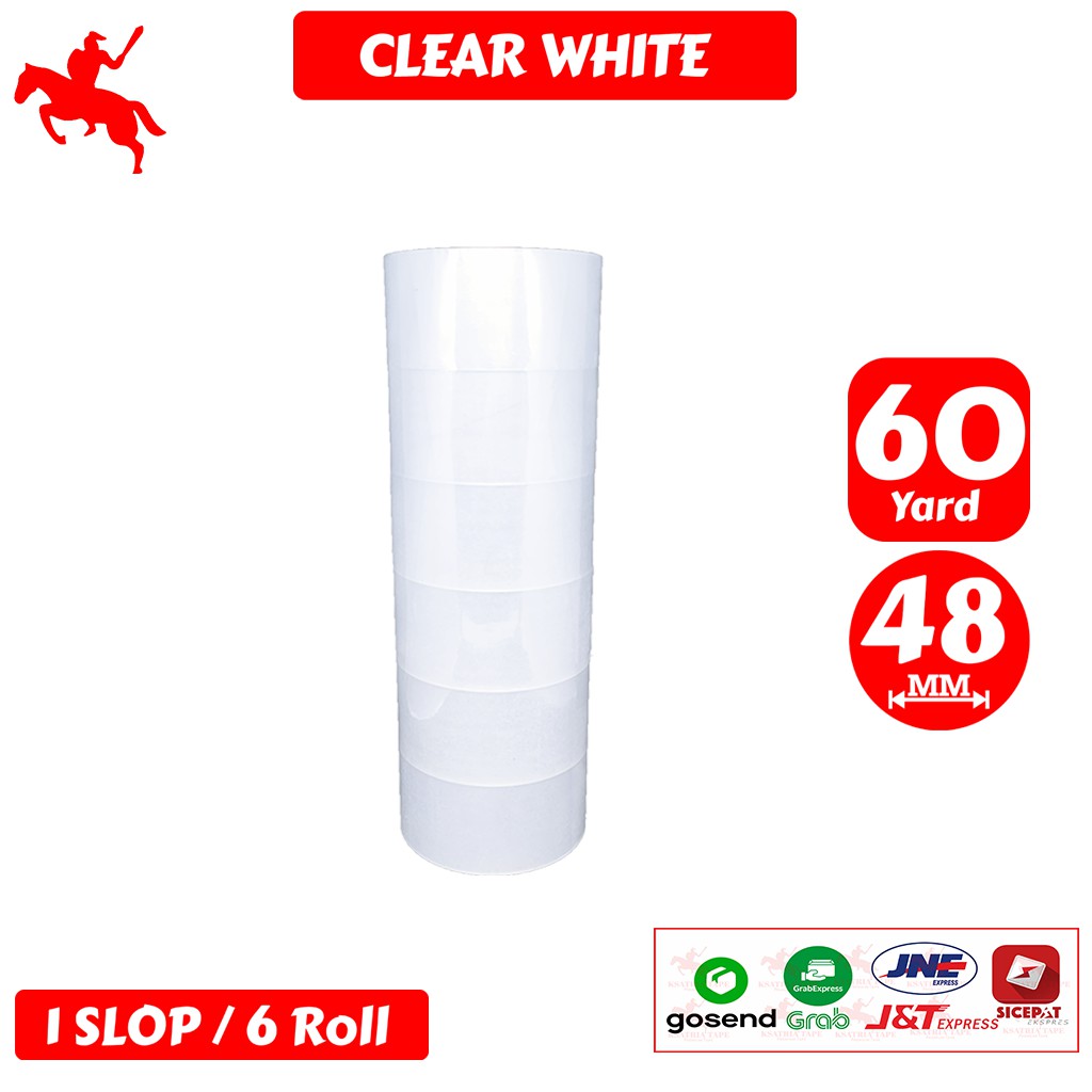 

Lakban OPP Tape / Lakban Clear White KSATRIA Tape 60 Yard (1 Slop)