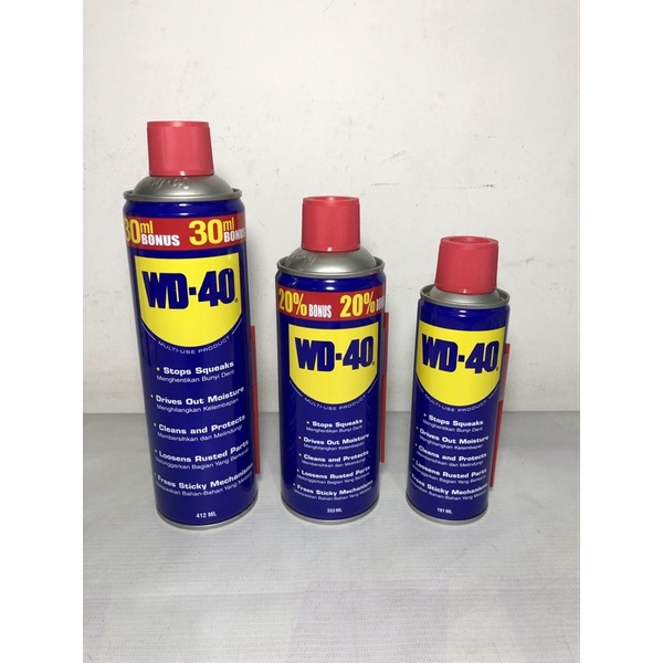 wd 40 / pelumas anti karat / penghancur karat / pelumas multi fungsi / wd 40 191ml / wd 40 333ml / wd 40 412ml