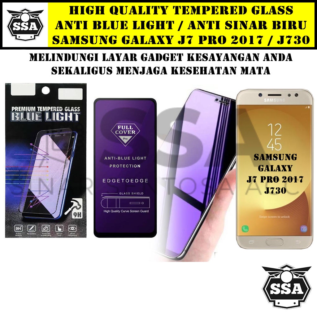 Tempered Glass Samsung Galaxy J7 Pro Anti Blue Light Anti Sinar Biru J7Pro Ori Original Hp Temper Anti Lecet Gores TG