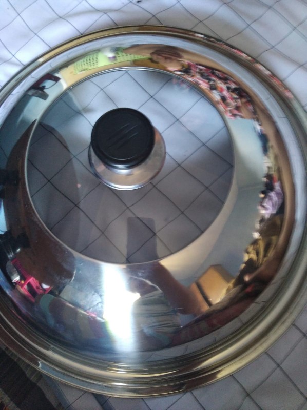 Tutup Panci Wajan Penutup Kuali Pentol Knop Handle Penggorengan Wok Pan Stainless Steel Anti Panas