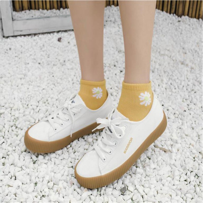 INFY - R456 Kaos Kaki Motif Bunga Aster Cute Kaos Kaki Girl Import