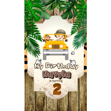 UNDANGAN ULANG TAHUN UNDANGAN VIDIO KARTU UNDANGAN ULANG TAHUN TEMA ANIMAL & SAFARI ZOO